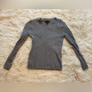 Banana republic Italian wool gray knit sweater XS
